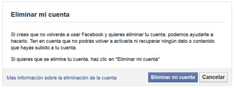 Si ya no quieres ser usuario de Facebook